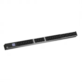 Bachmann BN0500 Local Metered 1U 19 inch aluminijast PDU, 6x C13 + 2x C19, CEE 16A, zaščita pred prenapetostjo, 3m