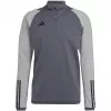 adidas Tiro 23 Competition moška trenirka Team Grey Four Slim Fit zadrga do polovice dolgi rokavi AEROREADY recikliran poliester HU1316