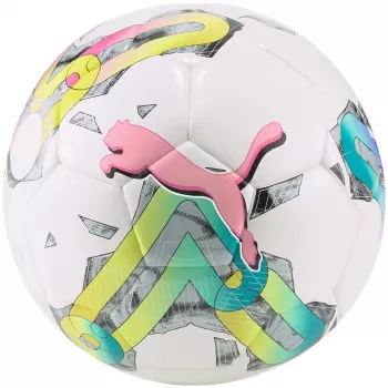 Puma Orbita 5 HYB nogometna žoga belo-zeleno-roza 083783 01 velikost 4