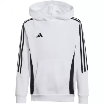 adidas Tiro 24 mladinski pulover s kapuco, bel, IR7506, velikost 152