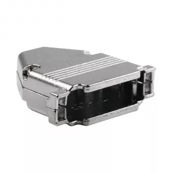 EFB Elektronik 29432.1V2 kovinski pokrov E-GP25G z razbremenitvijo, D-Sub 25-Pin, EMI/RFI oklopljen, cinkova zlitina, srebrn
