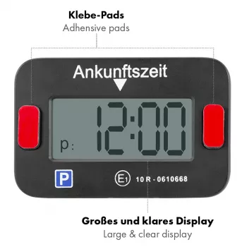 LogiLink elektronska parkirna ura, KBA certificirana, črna