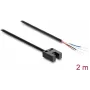 Delock viličasta svetlobna zapora 5 mm tip U s 4 odprtimi konci kabla, NPN L/D preklopna, 2 m