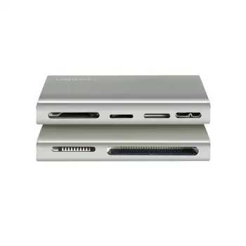 LogiLink USB 3.2 Gen1 5-v-1 bralnik kartic, kovinsko ohišje, srebrn