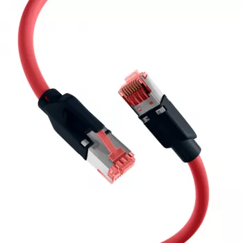 EFB Elektronik K8048PUI30 RJ45 industrijski patch kabel Cat.6A S/FTP PUR, Draka UC900 TM21, olju in UV odporen plašč, 4x2 x AWG26/7, 30 m, rdeč