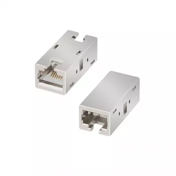 LogiLink Cat.6A oklopljen RJ45 inline spojnik, kovinsko ohišje, industrijska kakovost