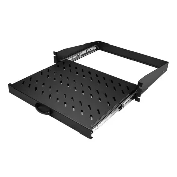 LogiLink 19 inch izvlečna konzolna polica 2U, globina 350 mm, nosilnost 30 kg, črna