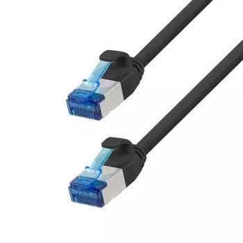 LogiLink SlimLine Cat.6A S/FTP LSZH patch kabel, 7,5 m, črn