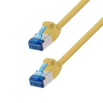 LogiLink Cat.6A Slim S/FTP LSZH patch kabel, rumen, 7,5 m