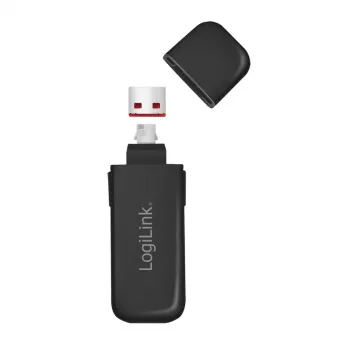 LogiLink AU0054 blokator vrat USB-A z 1 ključem in 4 ključavnicami, potovalna različica, črn