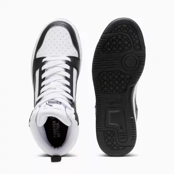 Puma Rebound V6 Mid otroške superge bele črne 393831 01 velikost 38