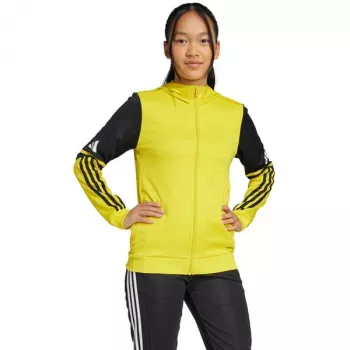 adidas Squadra 25 otroška jakna s kapuco rumena/črna velikost 164
