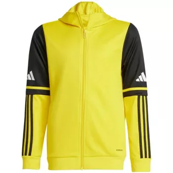 adidas Squadra 25 otroška jakna s kapuco rumena/črna velikost 164