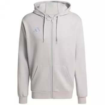 adidas Entrada 26 moška kapuca s polno zadrgo, Grey Six/črna, velikost S