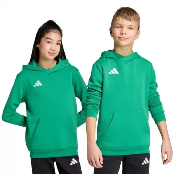adidas Entrada 26 otroška jakna s kapuco Zelena 140 cm