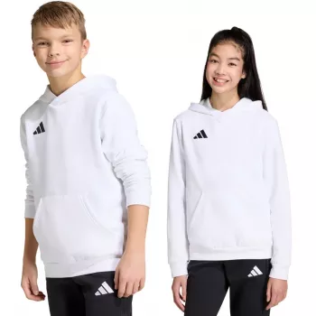 adidas Entrada 26 otroška jopa s kapuco, bela, JZ6561, 140cm