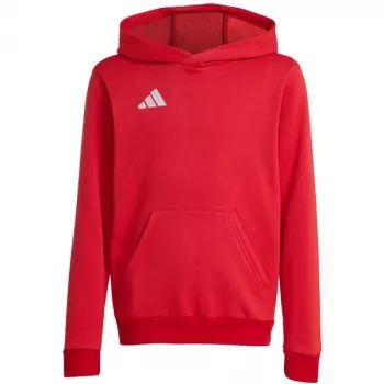 adidas Entrada 26 otroška jopa s kapuco, rdeča, 152 cm