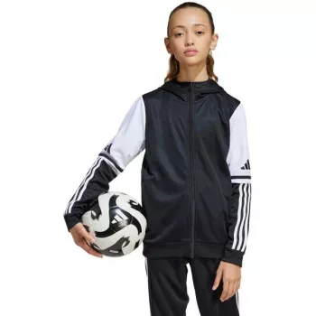 Otroška jopa s kapuco adidas Squadra 25, črno-bela, 152cm