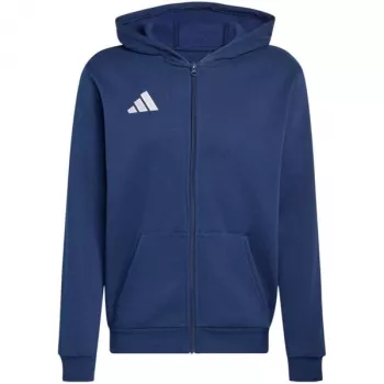 Otroška jopa s kapuco na zadrgo adidas Entrada 26, Navy Blue, 116 cm