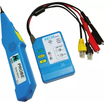 Kurth Electronic KE 701 preizkuševalnik omrežnih kablov z generatorjem tona, RJ45/RJ11/koaksialni, zaščita 240V