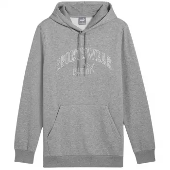 PUMA Essentials+ Logo LAB Gradient moška pulover s kapuco, Medium Grey Heather, velikost M