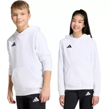 adidas Entrada 26 otroški pulover s kapuco, bela, JZ6561, 164cm
