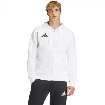 adidas Entrada 26 moški pulover s kapuco na zadrgo, bela, S