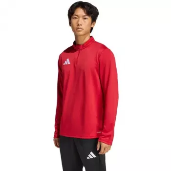 adidas Entrada 26 moška trenirka, rdeča, s četrtinsko zadrgo in dolgimi rokavi, JZ6650, M