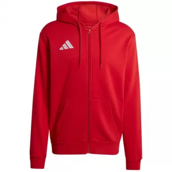 adidas Entrada 26 moška kapuca s polno zadrgo rdeča XL