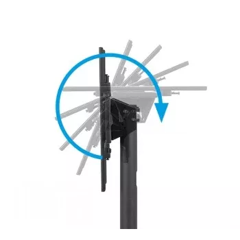 B-TECH AV SYSTEM X - univerzalni nizkoprofilni voziček za ravne zaslone (VESA 600 x 400) - 0,75 m, stebri Ø50 mm