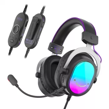 FIFINE H16 7.1 Surround RGB igralne slušalke - črne