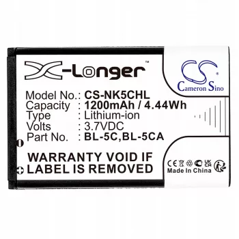 Cameron Sino 1200mAh Li-ion baterija za Nokia BL-5C, BL-5CA, Teltonika, Lark BL-6SP