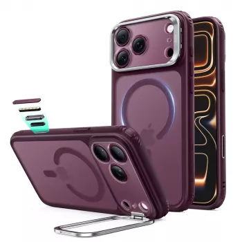 ESR Classic Hybrid Kickstand MagSafe ovitek za iPhone 17 Pro Max / 18 Pro Max - mat bordo