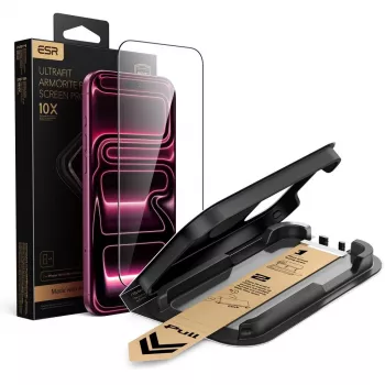 ESR UltraFit Armorite Pro kaljeno steklo za zaščito zaslona za iPhone 17 Pro Max / 18 Pro Max - črno
