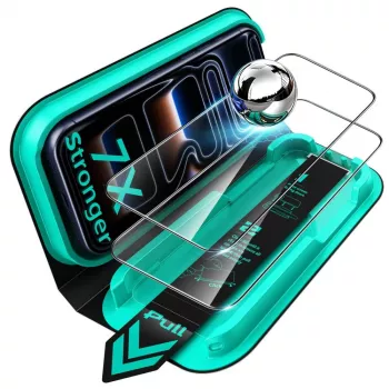 ESR UltraFit Armorite kaljeno steklo zaščitna folija za zaslon, 2 kosa, za iPhone 17 Pro Max / 18 Pro Max - črna