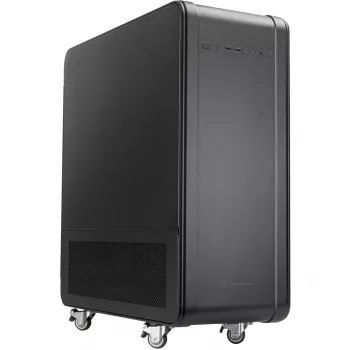 SilverStone Technology ALTA G1M Micro-ATX ohišje – črno, kaljeno steklo, 90° zasuk matične plošče, 180mm ventilator Air Penetrator