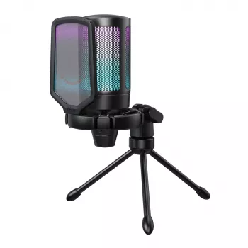 Mikrofon FIFINE A6V AMPLIGAME RGB USB kondenzatorski, črn