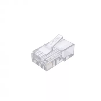 UNITEK paket 100 Cat.6 Pass-Through modularnih vtičev RJ45 (UTP, 23-26AWG, pozlačeni kontakti)