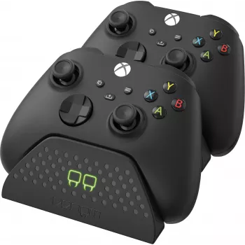 Venom Twin postaja za polnjenje za Xbox Series X|S in Xbox One - dvojna polnilna postaja za krmilnike z 2x NiMH 850 mAh baterijama - LED prikazi - črna