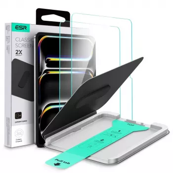 ESR Ultrafit kaljeno steklo zaščita zaslona za Apple iPad Pro 11 inch (5./6. generacija, 2024-2025) - 2 kosa