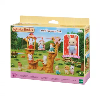Sylvanian Families Baby Ropeway igralni set z figurico opice