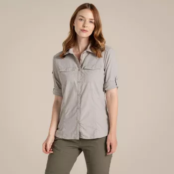 Craghoppers NosiLife Adventure LS Shirt III ženska potovalna srajca - Soft Mushroom