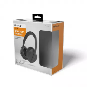 Denver BTH-235B brezžične naglavne Bluetooth slušalke z mikrofonom, črne