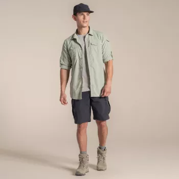 Craghoppers NosiLife Adventure LS Shirt III moška potovalna srajca, Bay Leaf, Medium