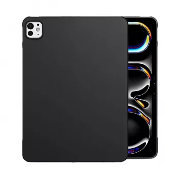 MRDISC ovitek za hrbtno stran za Apple iPad Pro M4 črn TPU - tanek ovitek z blaženjem udarcev, dvignjenimi robovi, odporno na praske mat površino, natančnimi izrezi (MG-BCIPTABPROM4SW)