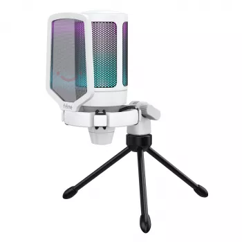 FIFINE A6V AMPLIGAME RGB studijski kondenzatorski USB mikrofon, kardioidni, bel