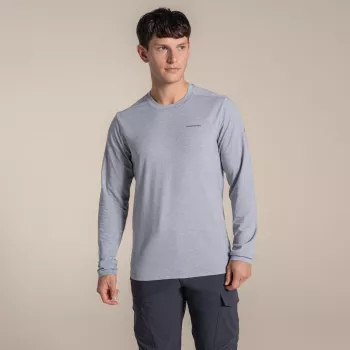 Craghoppers NosiLife Abel majica z dolgimi rokavi - Soft Grey Marl, velikost L