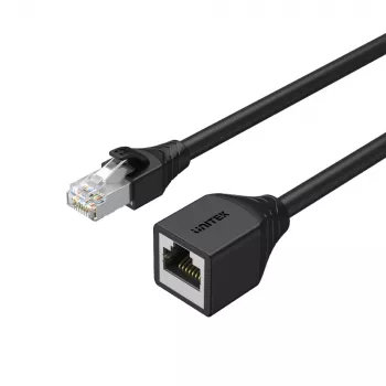 UNITEK Cat6 UTP RJ45 podaljševalni kabel M-F 5m črn