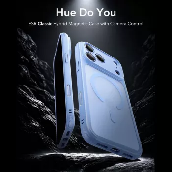 ESR Classic Hybrid MagSafe ovitek za iPhone 17 Pro Max / 18 Pro Max – matirano svetlo moder