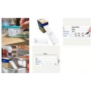 Avery HACCP etikete za živila, 98 x 40 mm, bele, zaobljeni vogali, ročno popisljive, prednatisnjene, 250 etiket